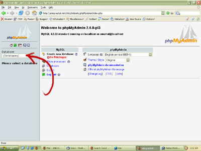 phpmyadmin screenshot