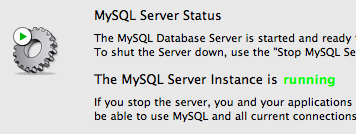 MySQL preference pane